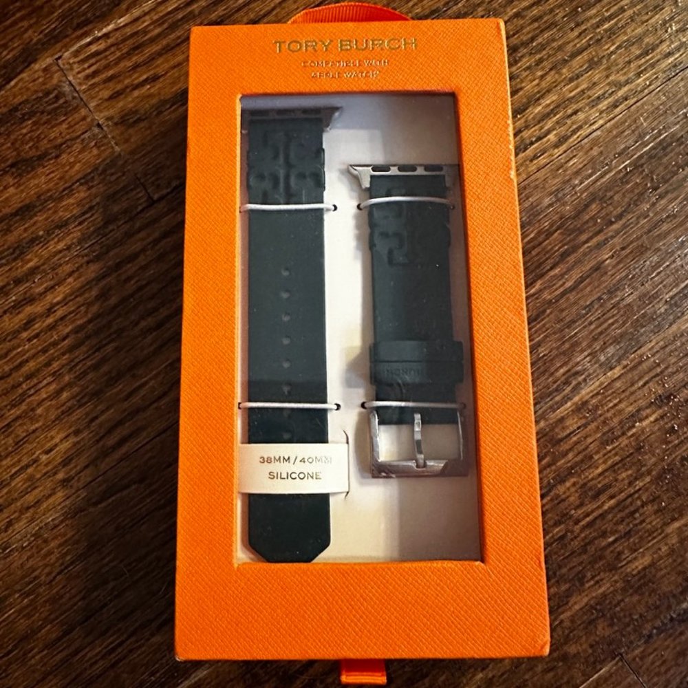 NWT Tory Burch Silicone Apple Watch Band - Green, 38mm/40mm